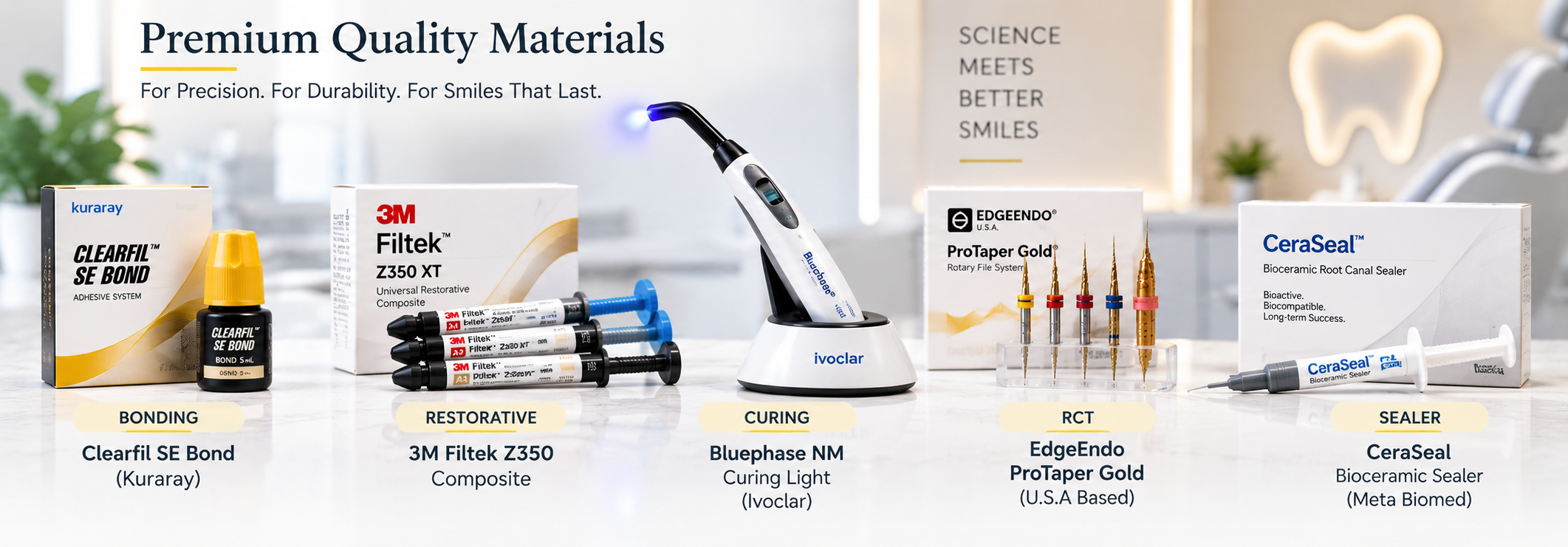 Premium dental restorative materials